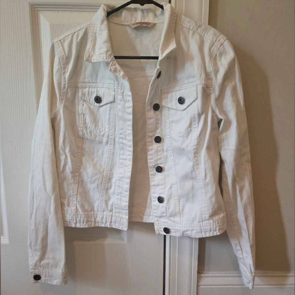 Highway Jeans White Jean Jacket Classic Style